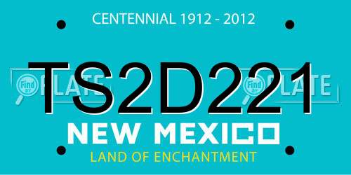 TS2D221 New Mexico License Plate