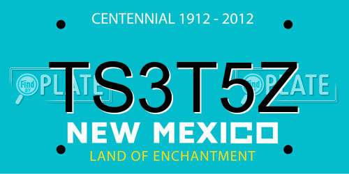 TS3T5Z New Mexico License Plate
