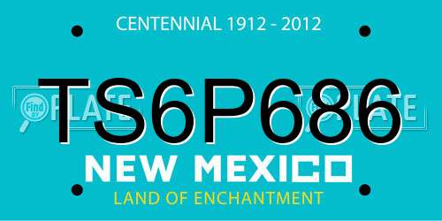 TS6P686 New Mexico License Plate