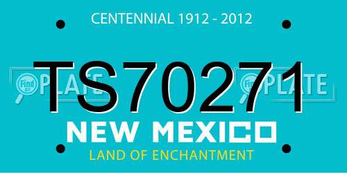 TS70271 New Mexico License Plate