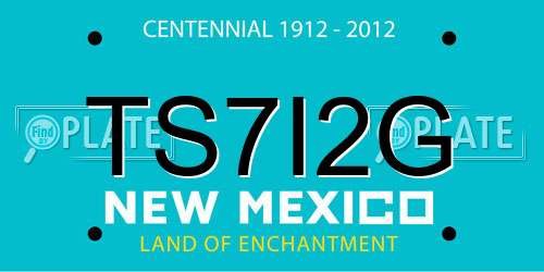 TS7I2G New Mexico License Plate