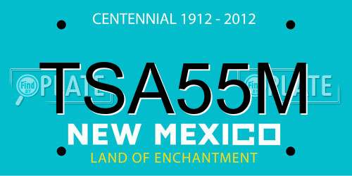 TSA55M New Mexico License Plate