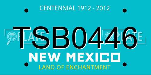 TSB0446 New Mexico License Plate