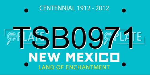 TSB0971 New Mexico License Plate