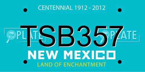 TSB357 New Mexico License Plate