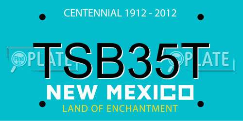 TSB35T New Mexico License Plate