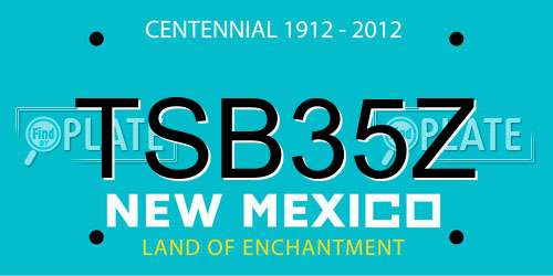 TSB35Z New Mexico License Plate