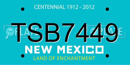 TSB7449 New Mexico License Plate