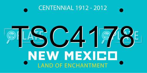 TSC4178 New Mexico License Plate