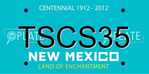 TSCS35 New Mexico License Plate