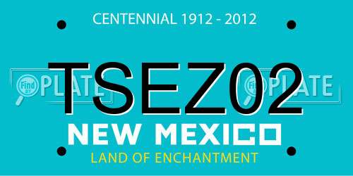 TSEZ02 New Mexico License Plate