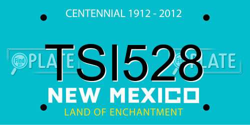 TSI528 New Mexico License Plate
