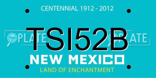 TSI52B New Mexico License Plate