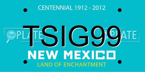 TSIG99 New Mexico License Plate