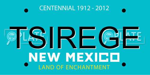 TSIREGE New Mexico License Plate