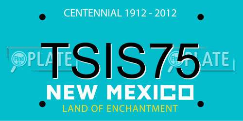 TSIS75 New Mexico License Plate