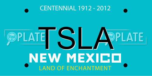 TSLA New Mexico License Plate