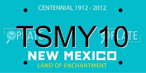 TSMY10 New Mexico License Plate