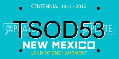 TSOD53 New Mexico License Plate