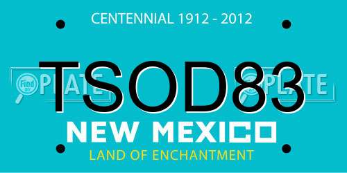 TSOD83 New Mexico License Plate