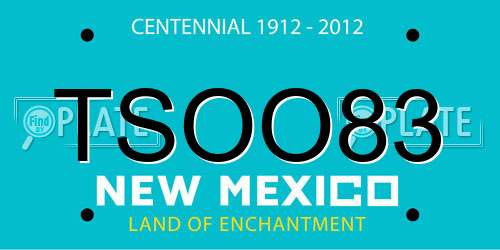 TSOO83 New Mexico License Plate