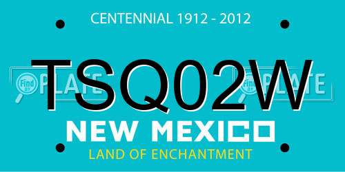 TSQ02W New Mexico License Plate