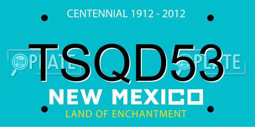 TSQD53 New Mexico License Plate