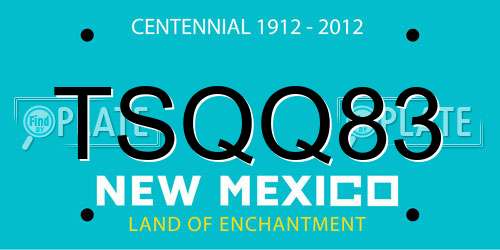 TSQQ83 New Mexico License Plate