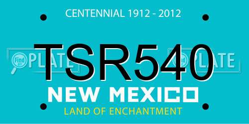 TSR540 New Mexico License Plate