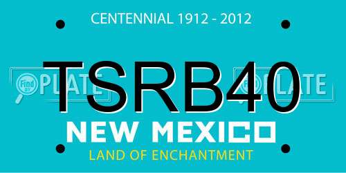 TSRB40 New Mexico License Plate