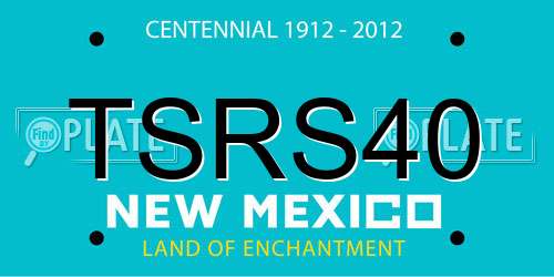 TSRS40 New Mexico License Plate