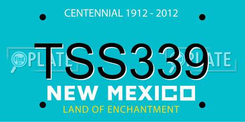 TSS339 New Mexico License Plate
