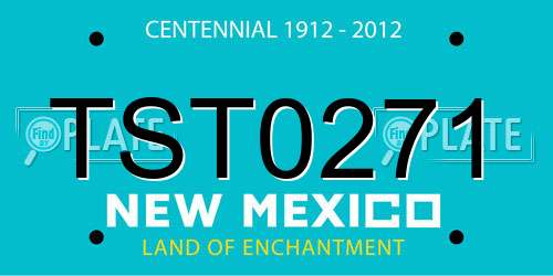 TST0271 New Mexico License Plate