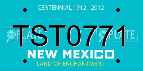 TST0771 New Mexico License Plate