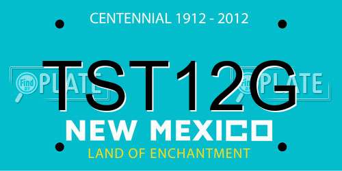TST12G New Mexico License Plate
