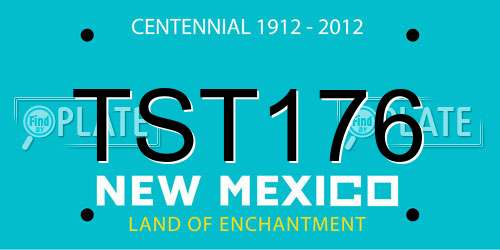 TST176 New Mexico License Plate