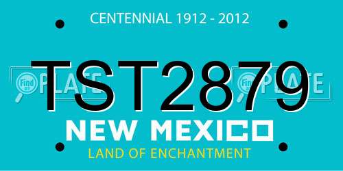 TST2879 New Mexico License Plate