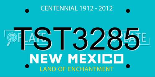 TST3285 New Mexico License Plate