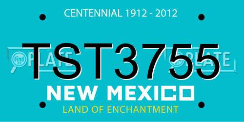 TST3755 New Mexico License Plate