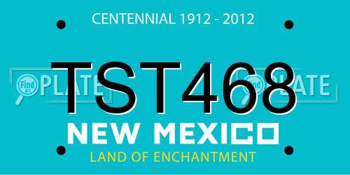 TST468 New Mexico License Plate