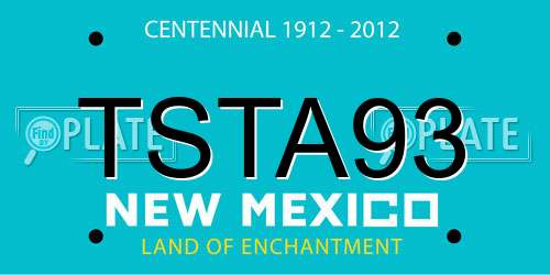 TSTA93 New Mexico License Plate