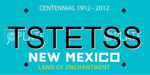 TSTETSS New Mexico License Plate