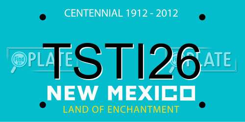 TSTI26 New Mexico License Plate