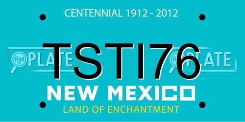 TSTI76 New Mexico License Plate