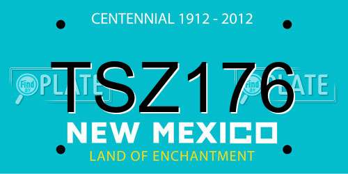 TSZ176 New Mexico License Plate
