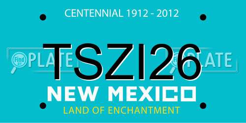TSZI26 New Mexico License Plate