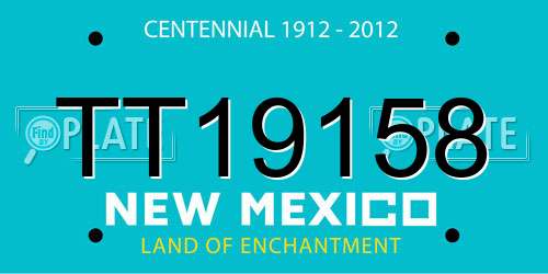 TT19158 New Mexico License Plate