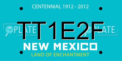 TT1E2F New Mexico License Plate