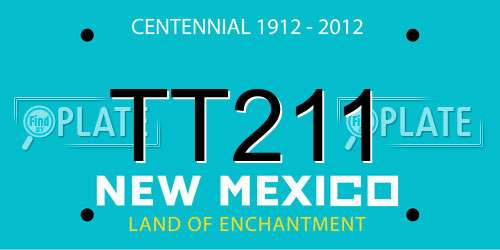TT211 New Mexico License Plate