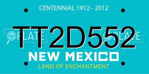 TT2D552 New Mexico License Plate